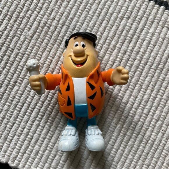 Vintage Rockin Fred Flintstone Rubber Figurine - Picture 1 of 3